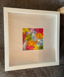 Framed Silk Floral Art