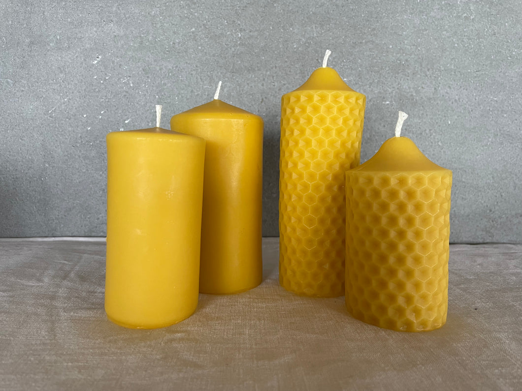 Beeswax Pillar Candles- Plain